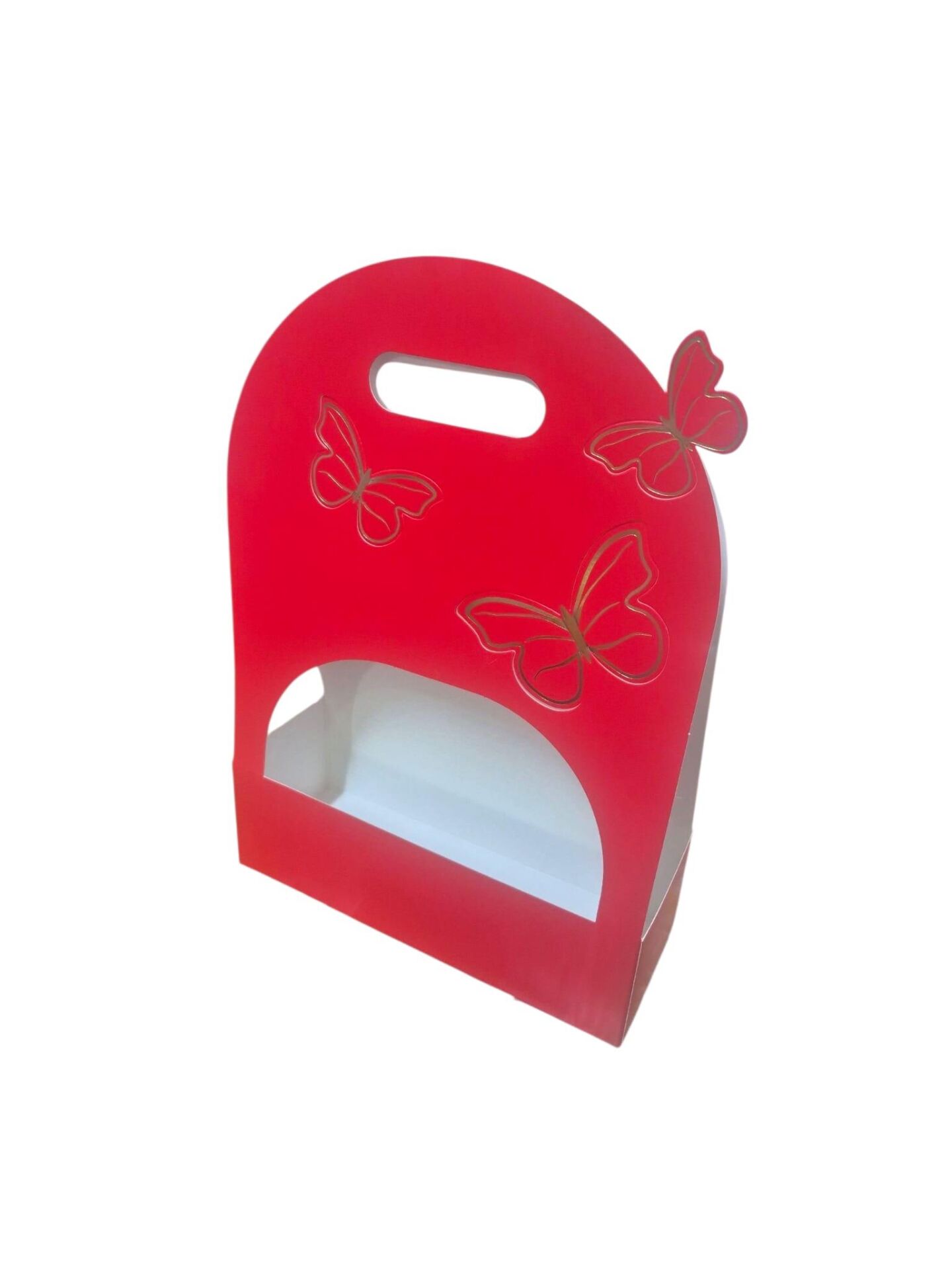 KARTON ELGEÇMELİ KELEBEKLİ ÇANTA 25*9*36CM KIRMIZI