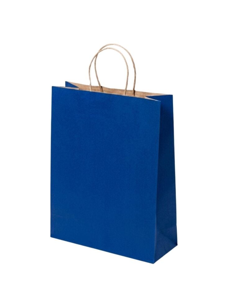 ÇANTA K.KRAFT BÜKÜM SAPLI LACİVERT 12*15 CM 12 Lİ