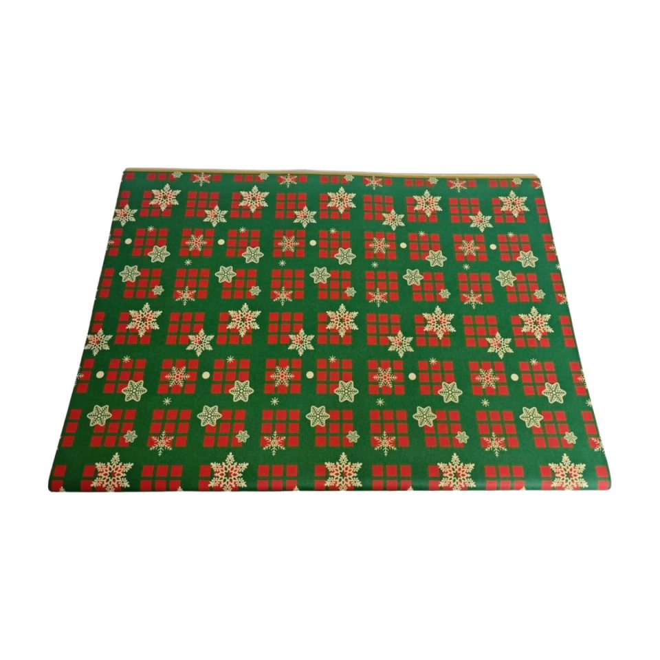 KRAFT  KAĞIT 70*100 YEŞİL KRAFT  KAR TANELİ 50 Lİ