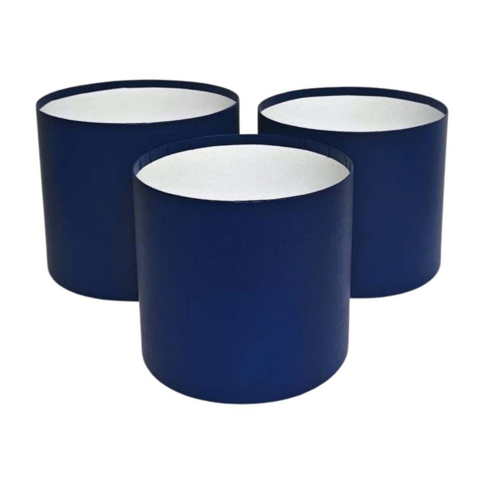KUTU SİLİNDİR KAPAKSIZ LACİVERT 3 LÜ SET