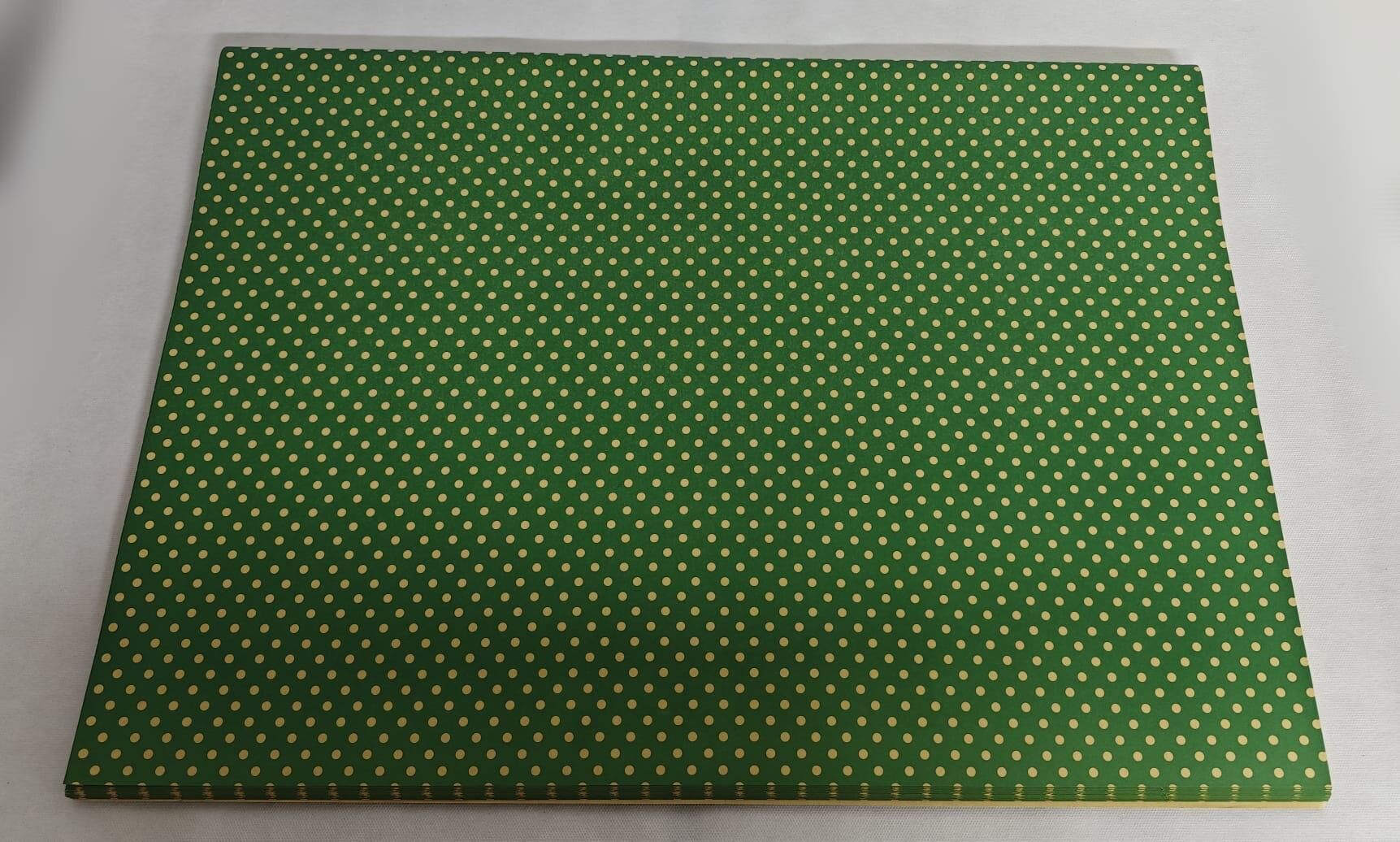 KUŞE KAĞIT 70*100 YEŞİL ALTIN PUANLI 50 Lİ