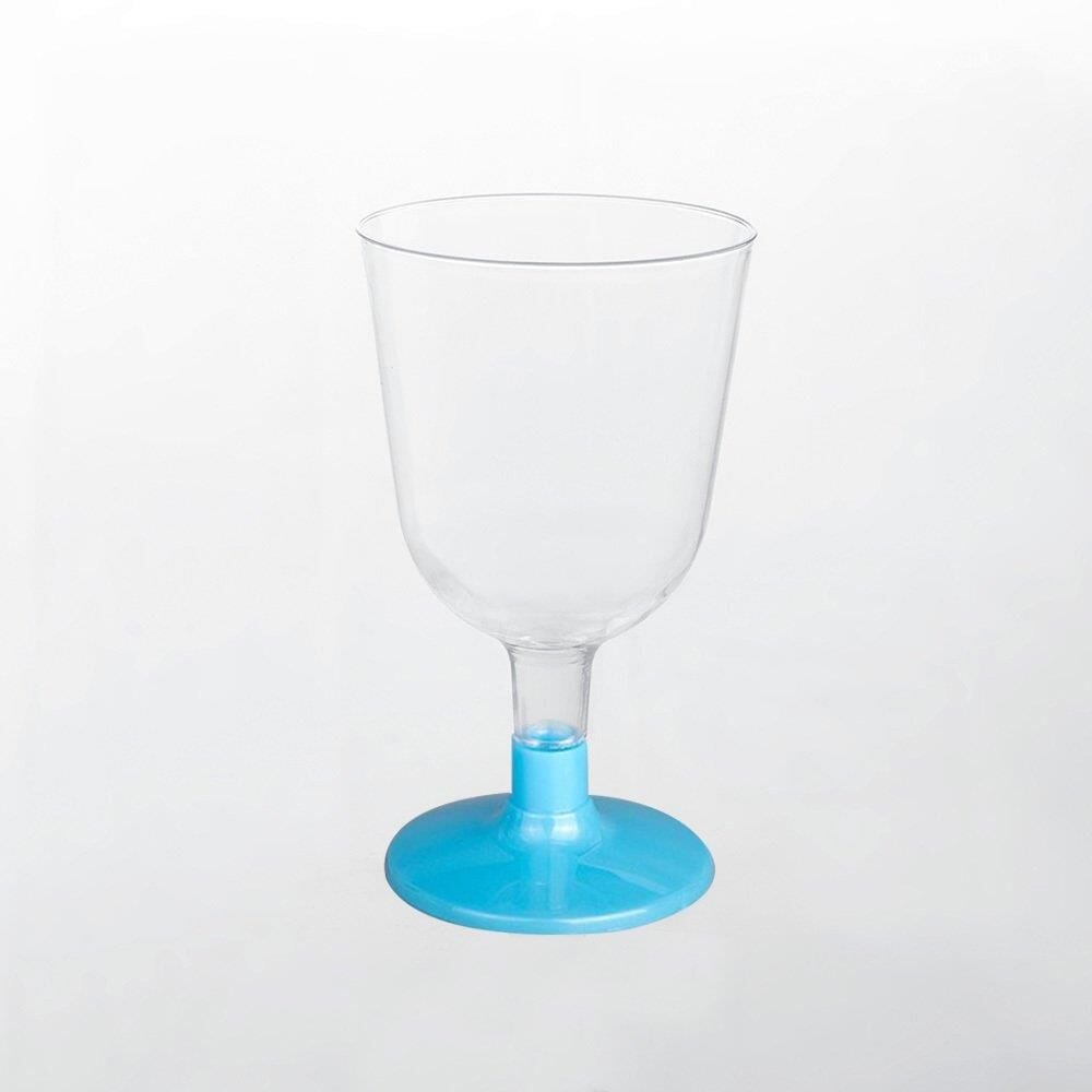 BARDAK PLASTİK AYAKLI KADEH 6 LI MAVİ