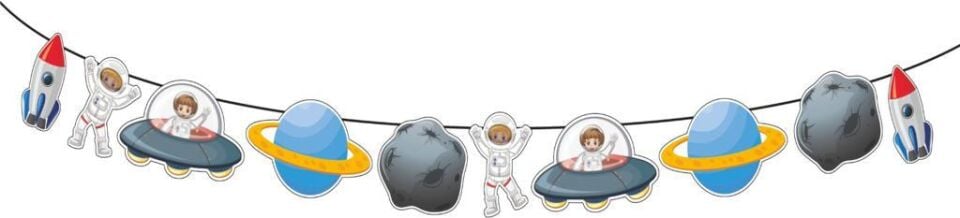 OYNAR FİGÜRLÜ BANNER UZAY VE ASTRONOT 230 CM