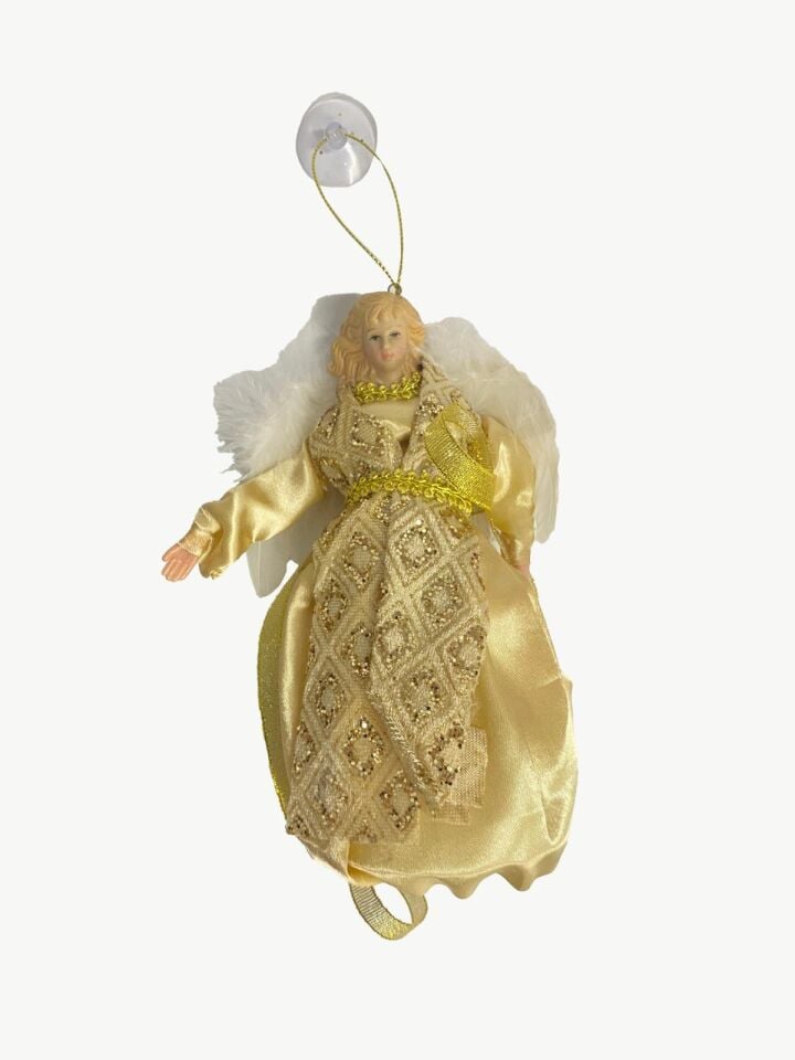 NOEL DEKO MELEK ÇAM TEPELİĞİ VE SÜSÜ 17 CM ALTIN