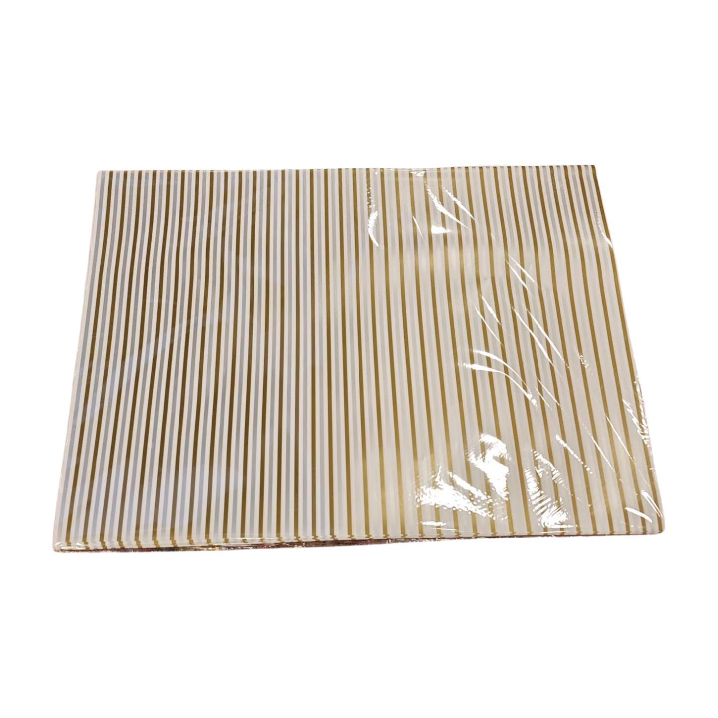 KUŞE KAĞIT 70*100  BEYAZ ALTIN ÇİZGİLİ