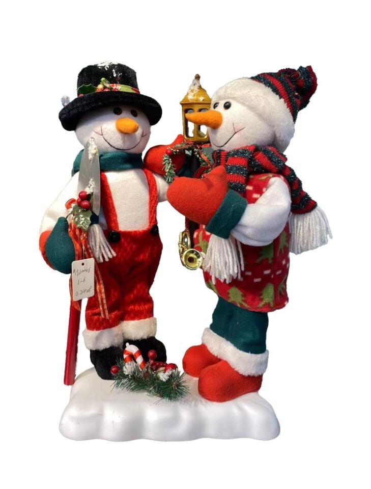 NOEL DEKO KARDAN ADAM AİLESİ IŞIKLI MÜZİKLİ 50CM