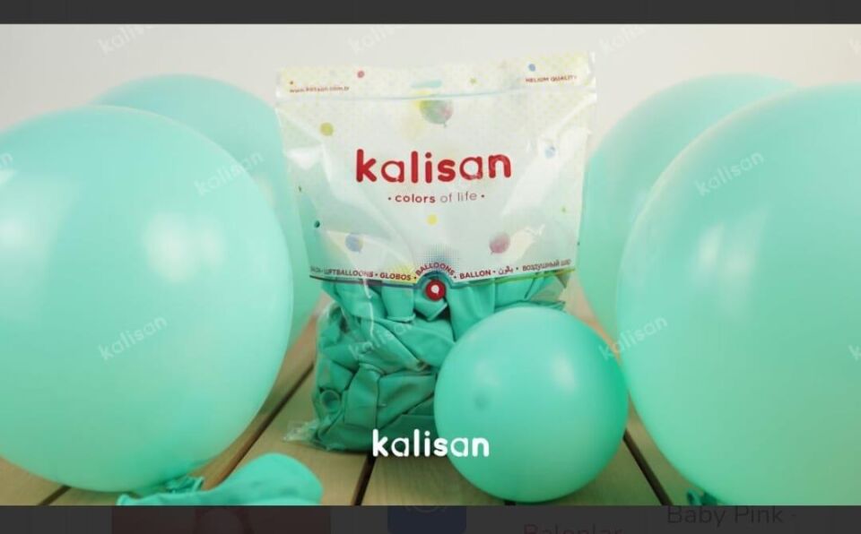 BALON 12''DÜZ RENK SEAGREEN(D.YEŞİLİ)100'LÜ KALİSAN