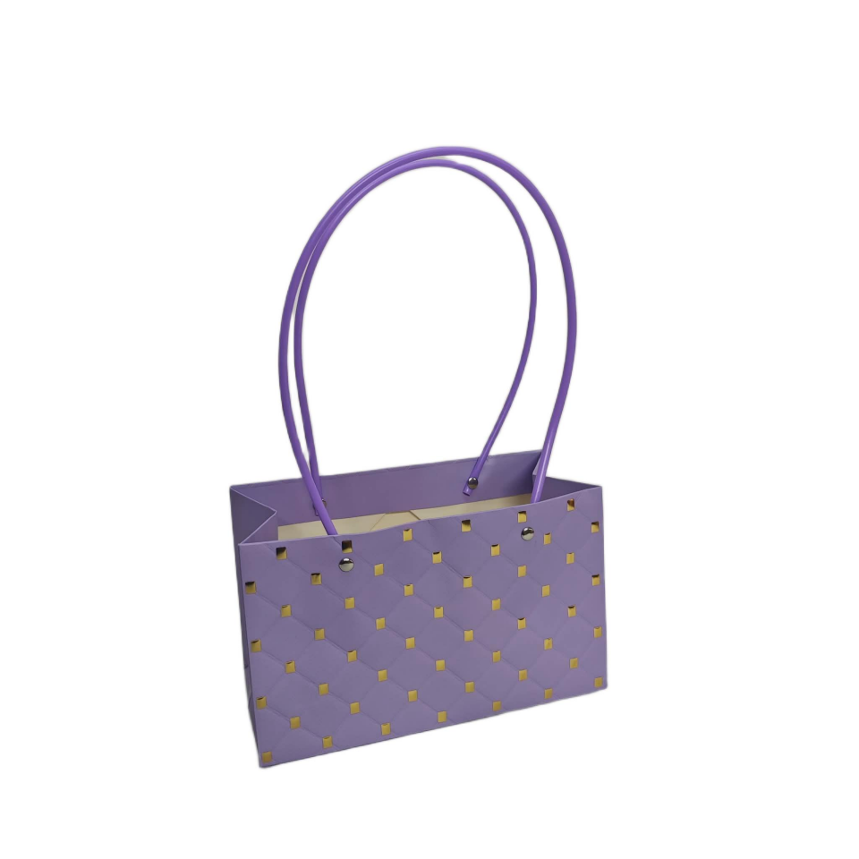 ÇANTA KARTON P. SAPLI PU.A.MOR 22*10.5*13.5CM 10LU