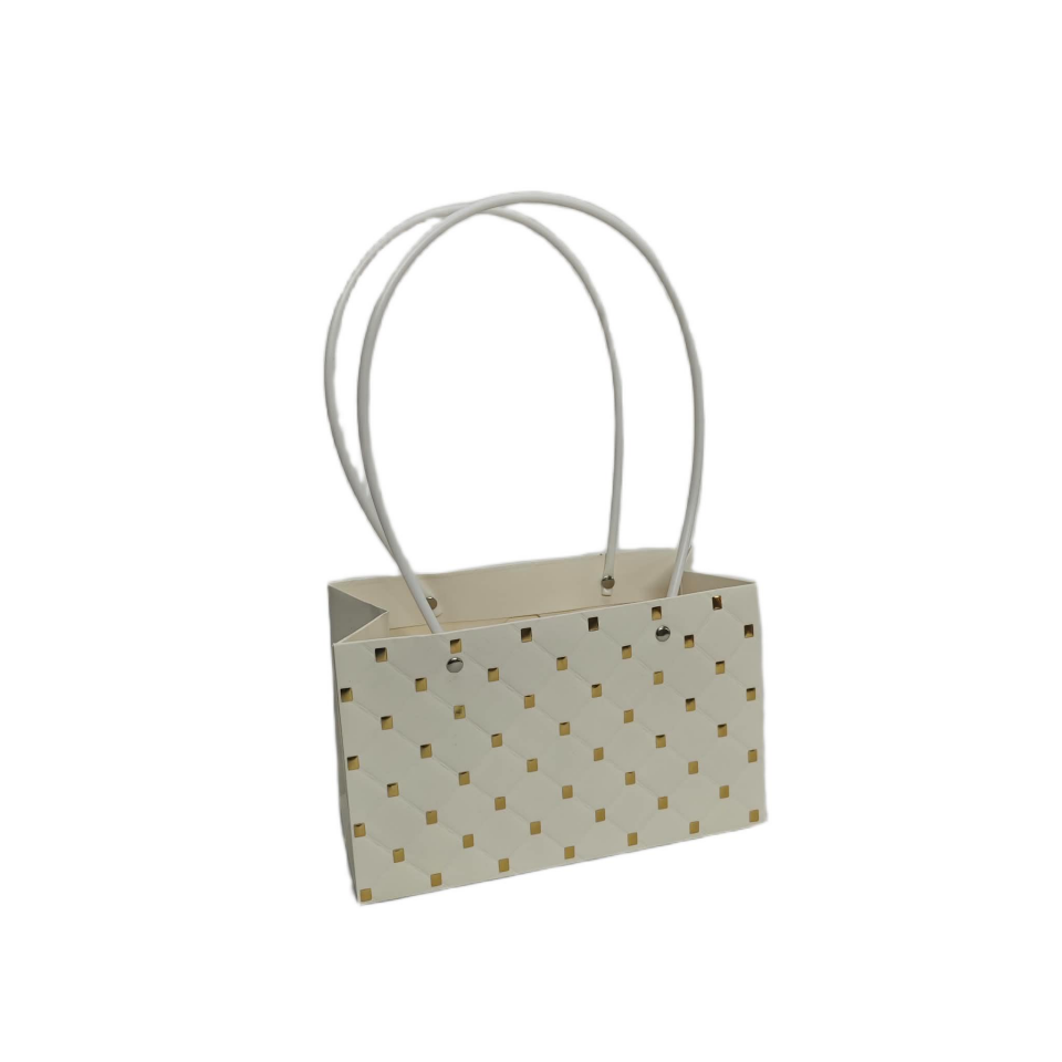 ÇANTA KARTON PLA.SAPLI P.BEYAZ 22*10.5*13.5CM 10LU