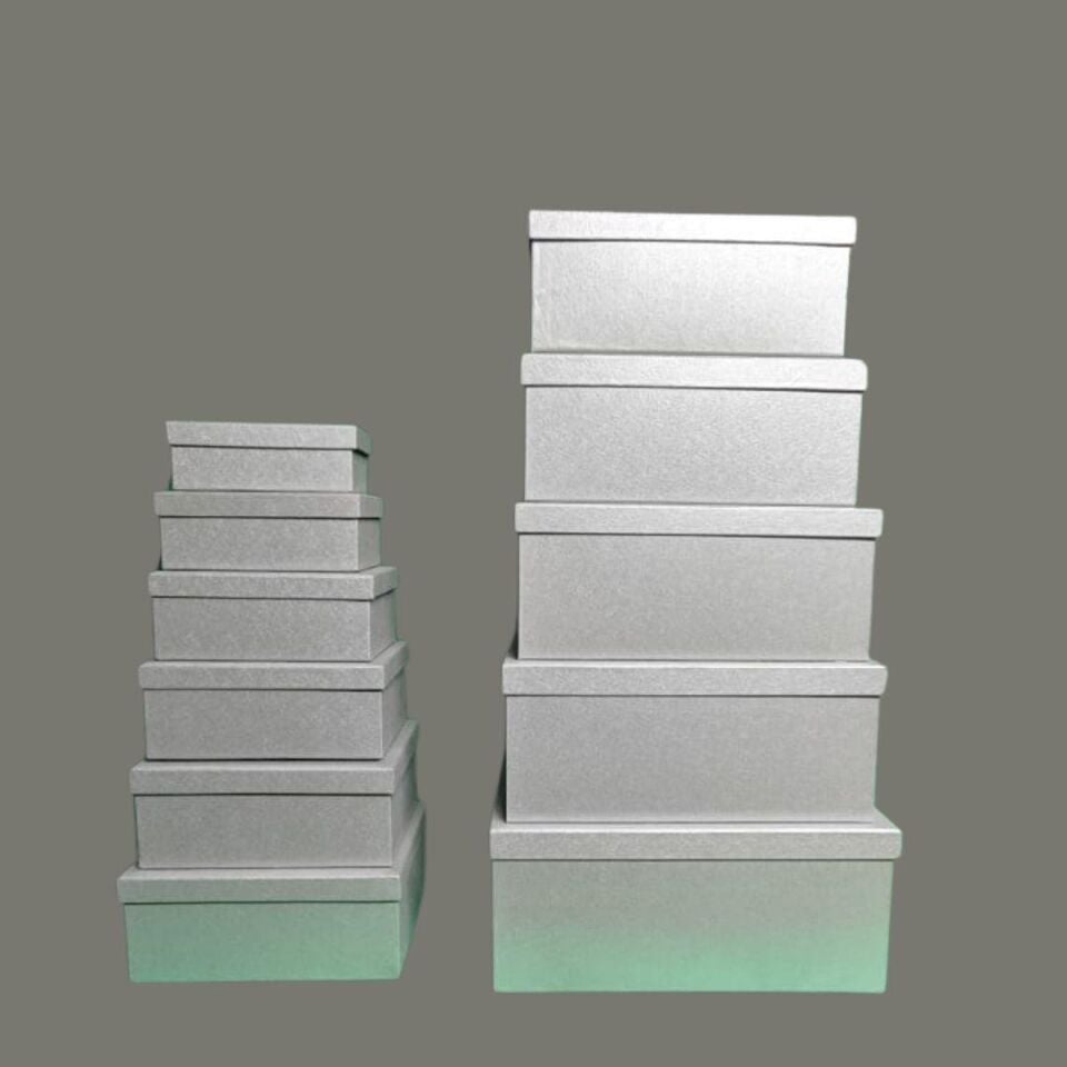 KUTU DİKDÖRTGEN GÜMÜŞ 11 Lİ SET