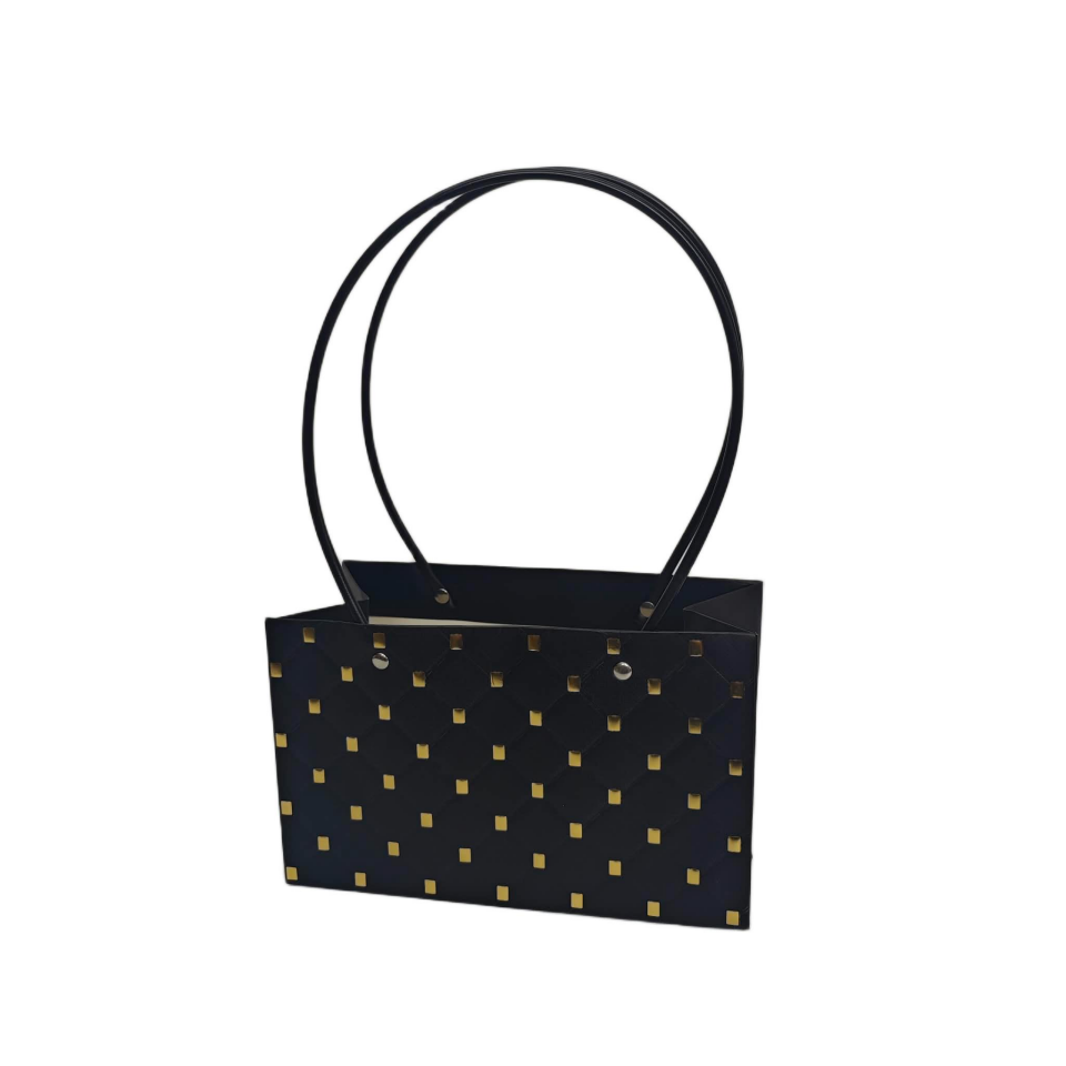 ÇANTA KARTON P. SAPLI P. SİYAH 22*10.5*13.5CM 10LU