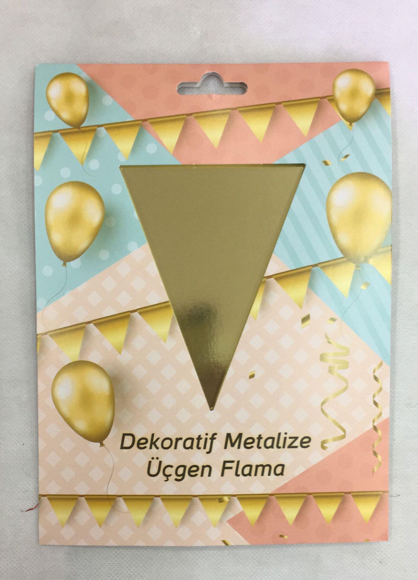 FLAMA ÜÇGEN DEKORATİF METALİK ALTIN