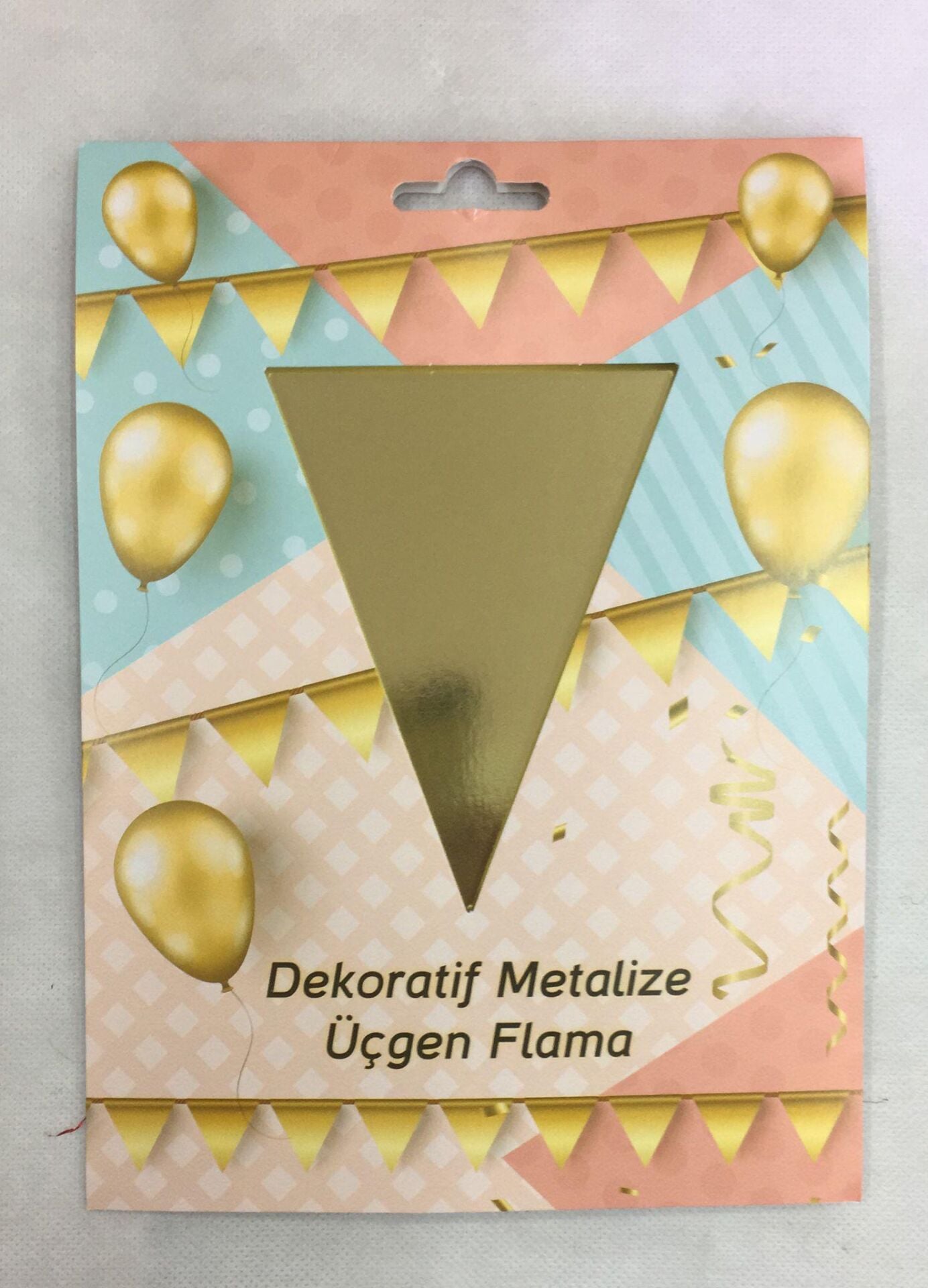 FLAMA ÜÇGEN DEKORATİF METALİK ALTIN