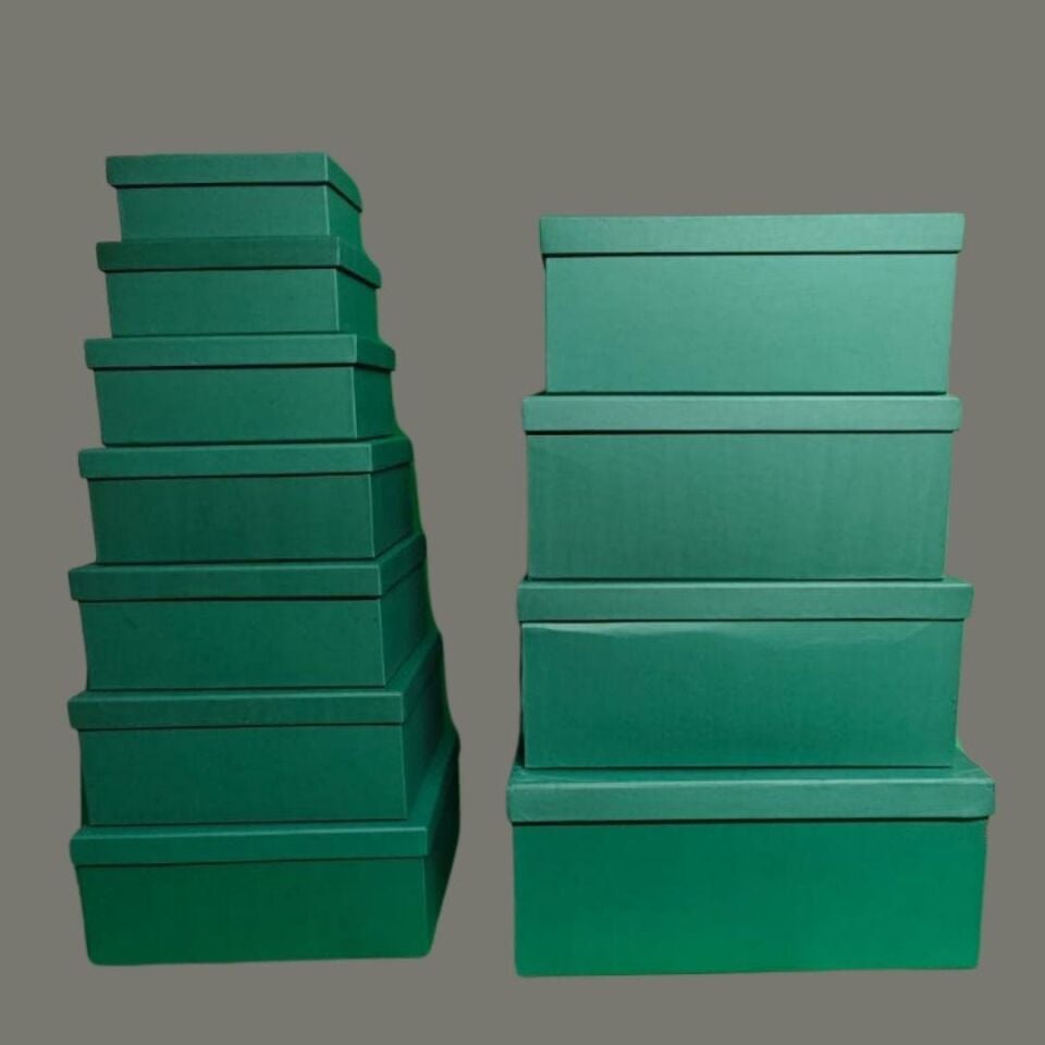 KUTU DİKDÖRTGEN YEŞİL 11 Lİ SET