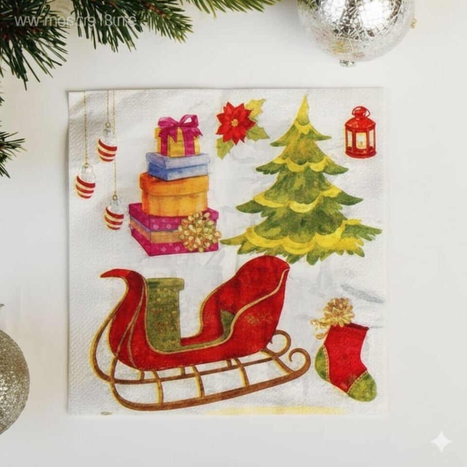 PEÇETE NOEL DESENLİ 33*33 20Lİ