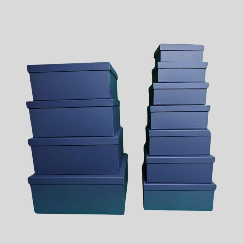 KUTU DİKDÖRTGEN LACİVERT 11 Lİ SET