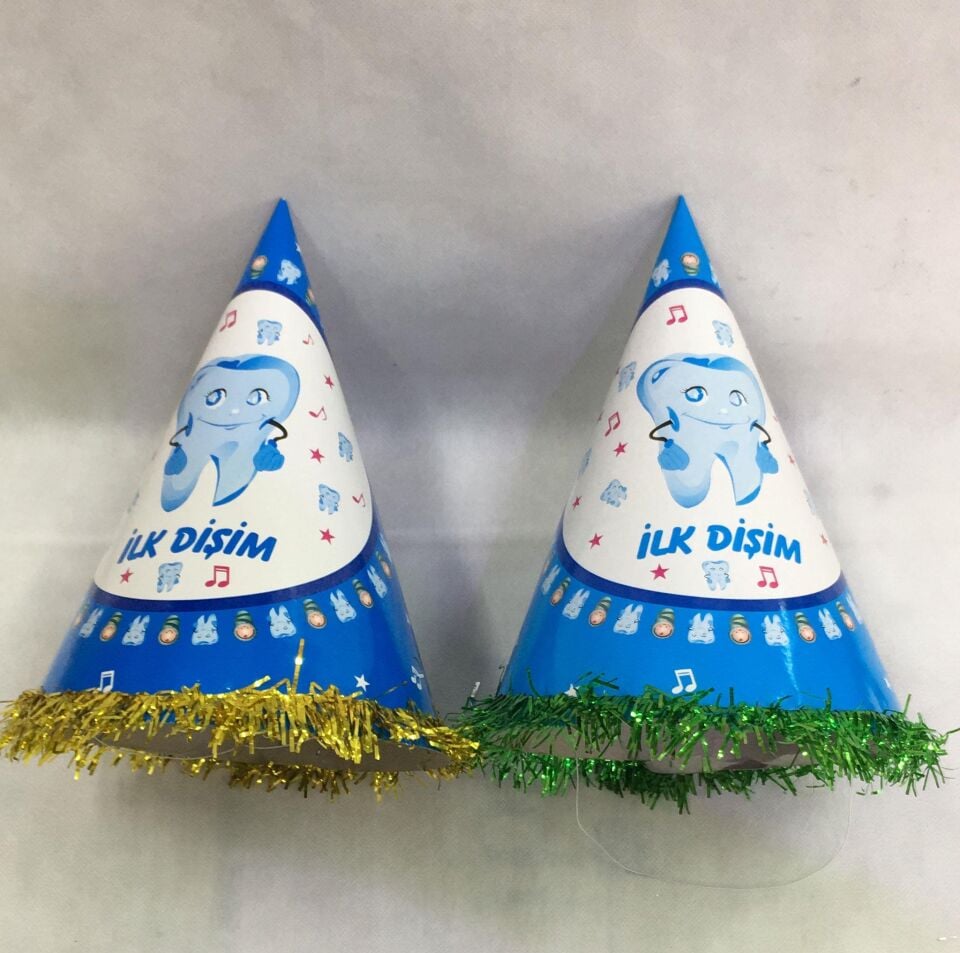 ŞAPKA KARTON TEMALI 10 LU İLK DİŞ MAVİ