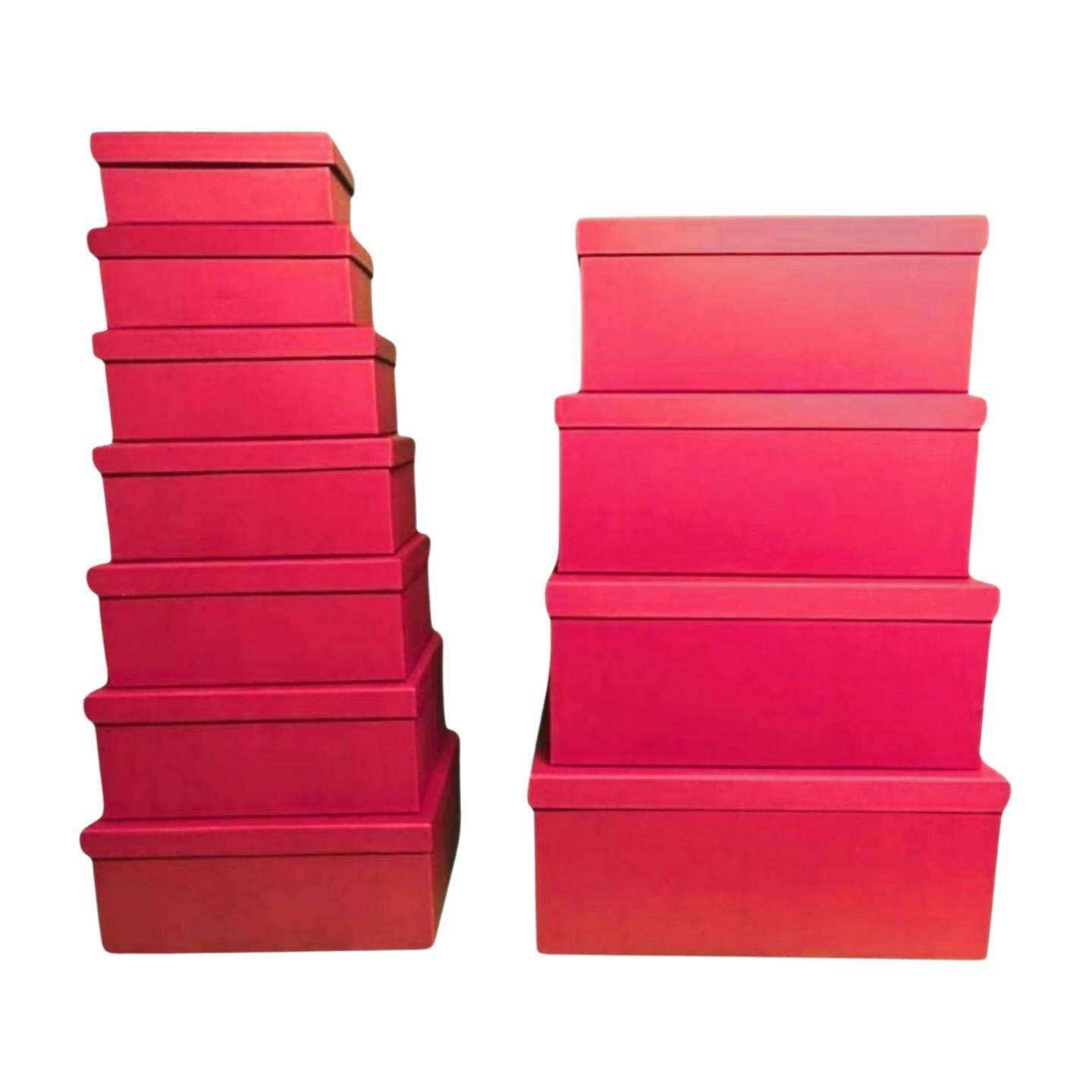 KUTU DİKDÖRTGEN BORDO 11 Lİ SET
