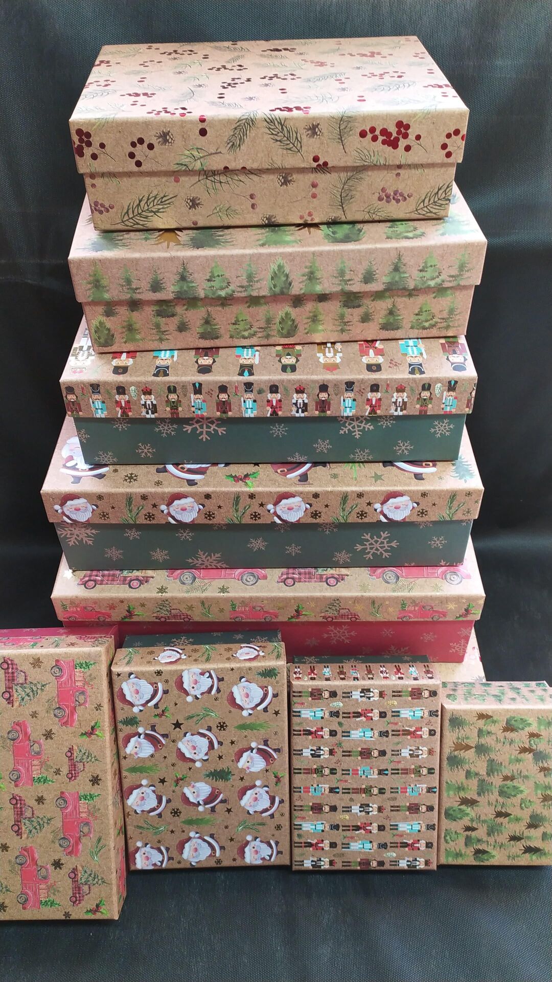 KUTU DİKDÖRTGEN 10 LU  KOKİNA DESENLİ