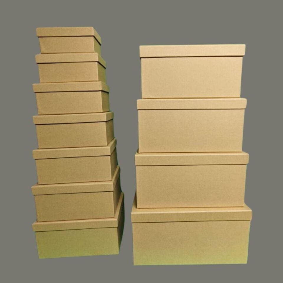 KUTU DİKDÖRTGEN KRAFT 11 Lİ SET