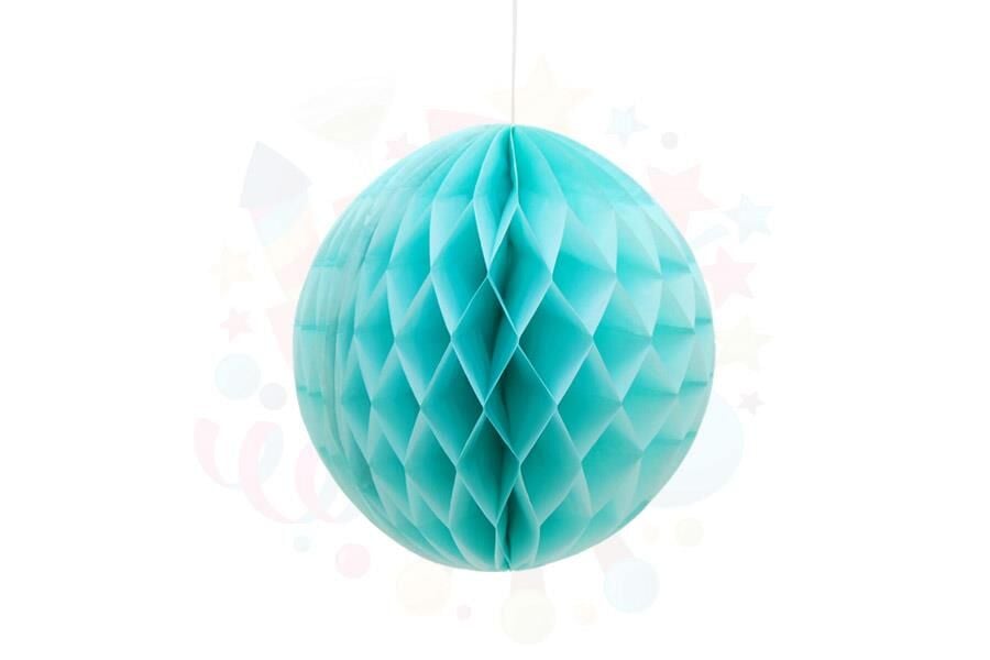 KAĞIT TOP SÜS PETEKLİ TEKLİ 25 CM MAVİ