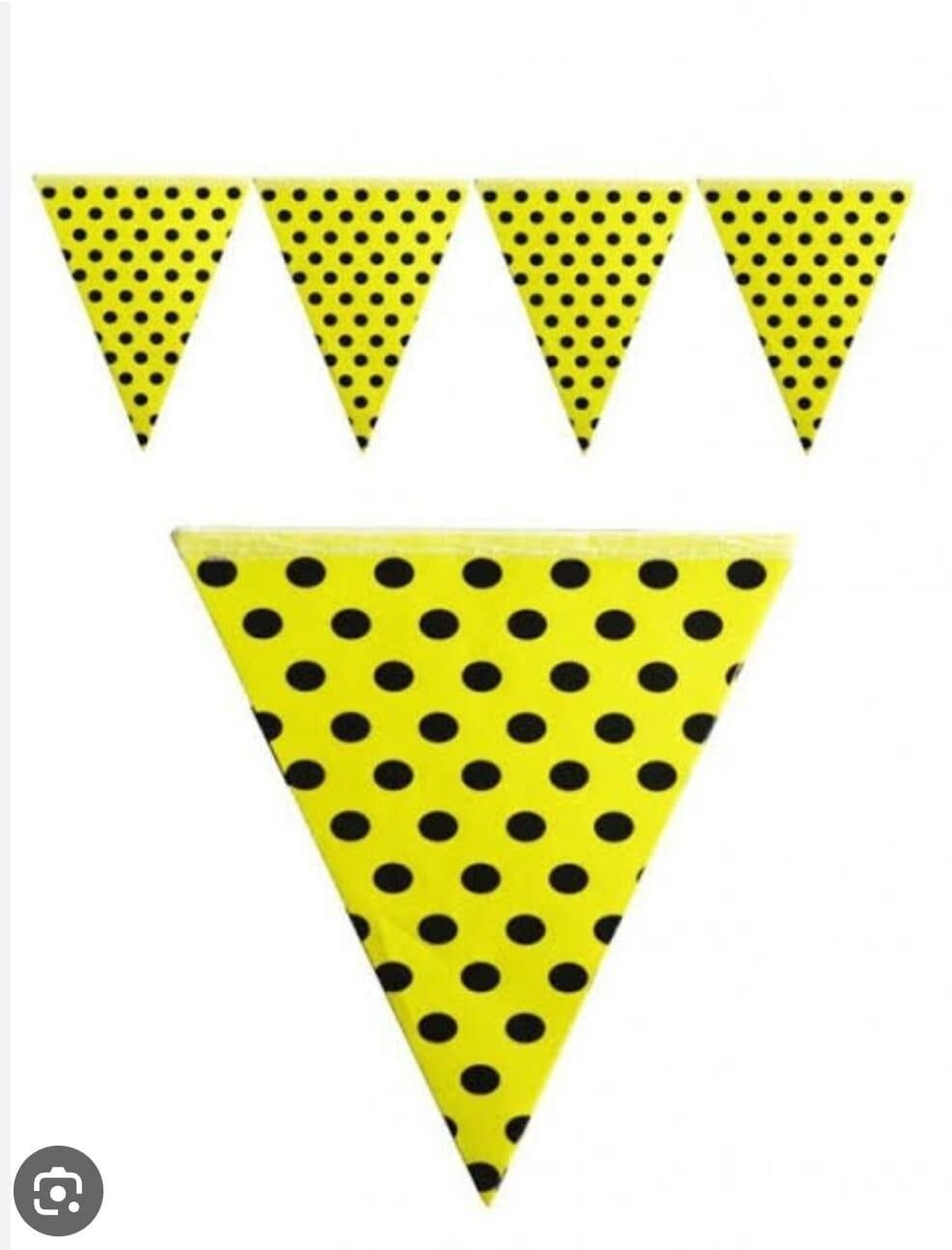 FLAMA ÜÇGEN TEMALI PUANTİYELİ SARI SİYAH