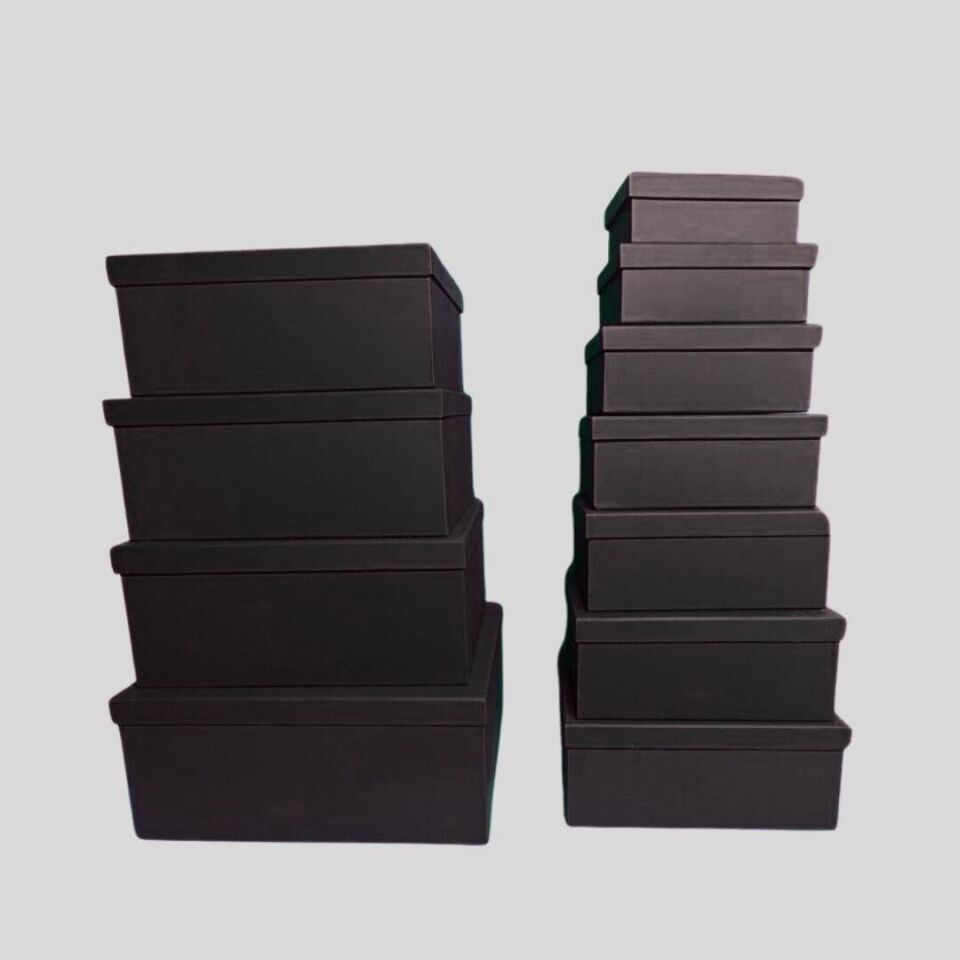 KUTU DİKDÖRTGEN SİYAH 11 Lİ SET