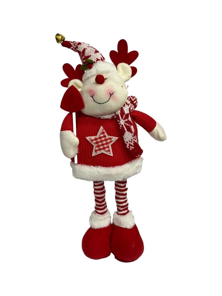 NOEL DEKO PELUŞ NOELBABA,KARDAN ADAM,GEYİK 50 CM