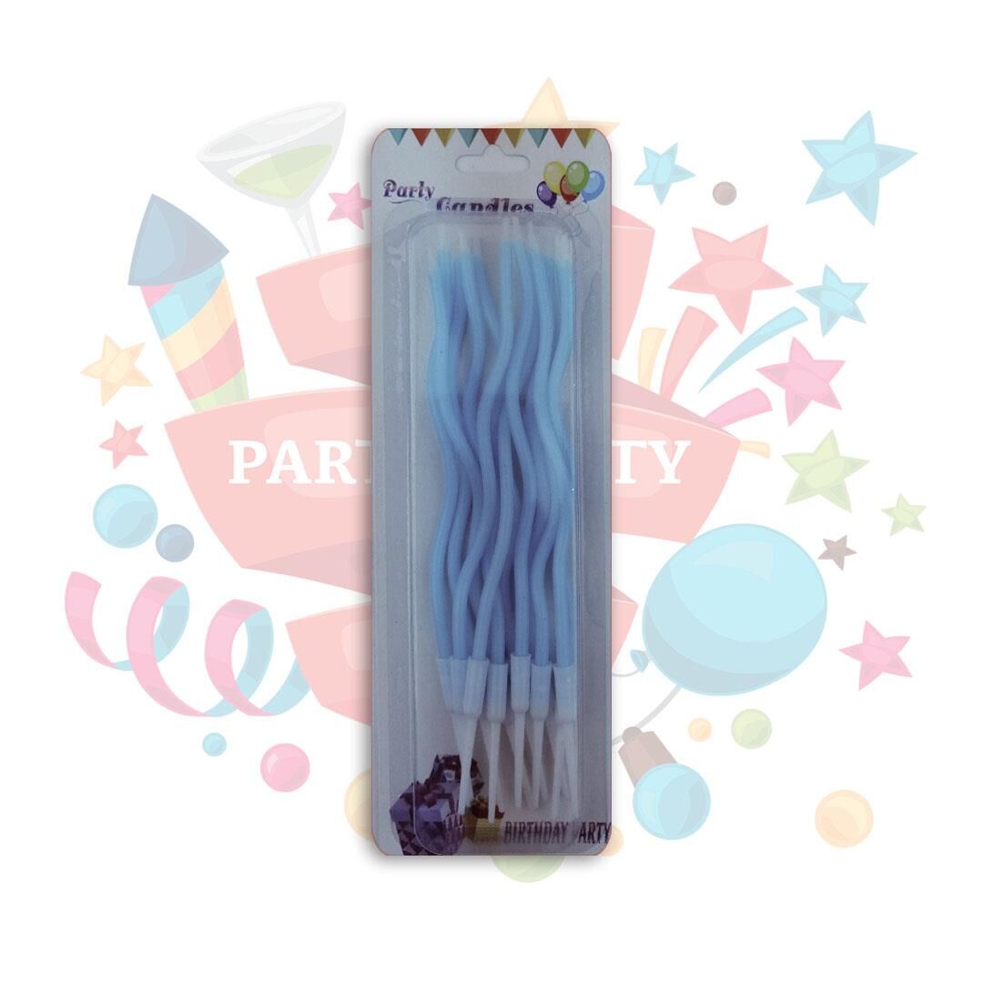 MUM SPİRAL 17CM 12 Lİ PK MAKARON MAVİ