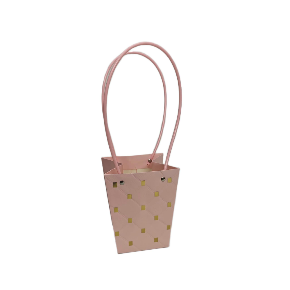 ÇANTA KARTON P.SAPLI ALTIN P.A.PEMBE 13*9.5*15.5CM