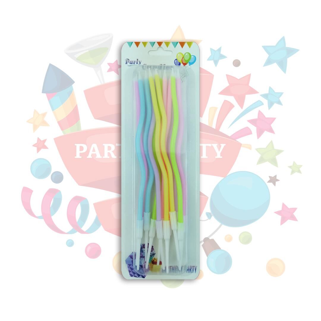 MUM SPİRAL 17CM 12 Lİ PK MAKARON KARIŞIK RENK