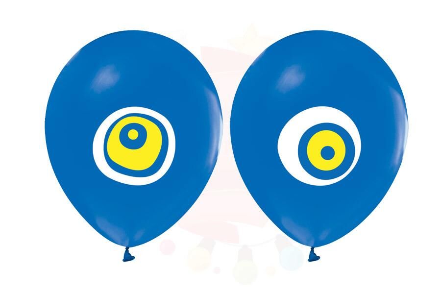 BALON BASKILI NAZARLI LARCİVERT 100'LÜ