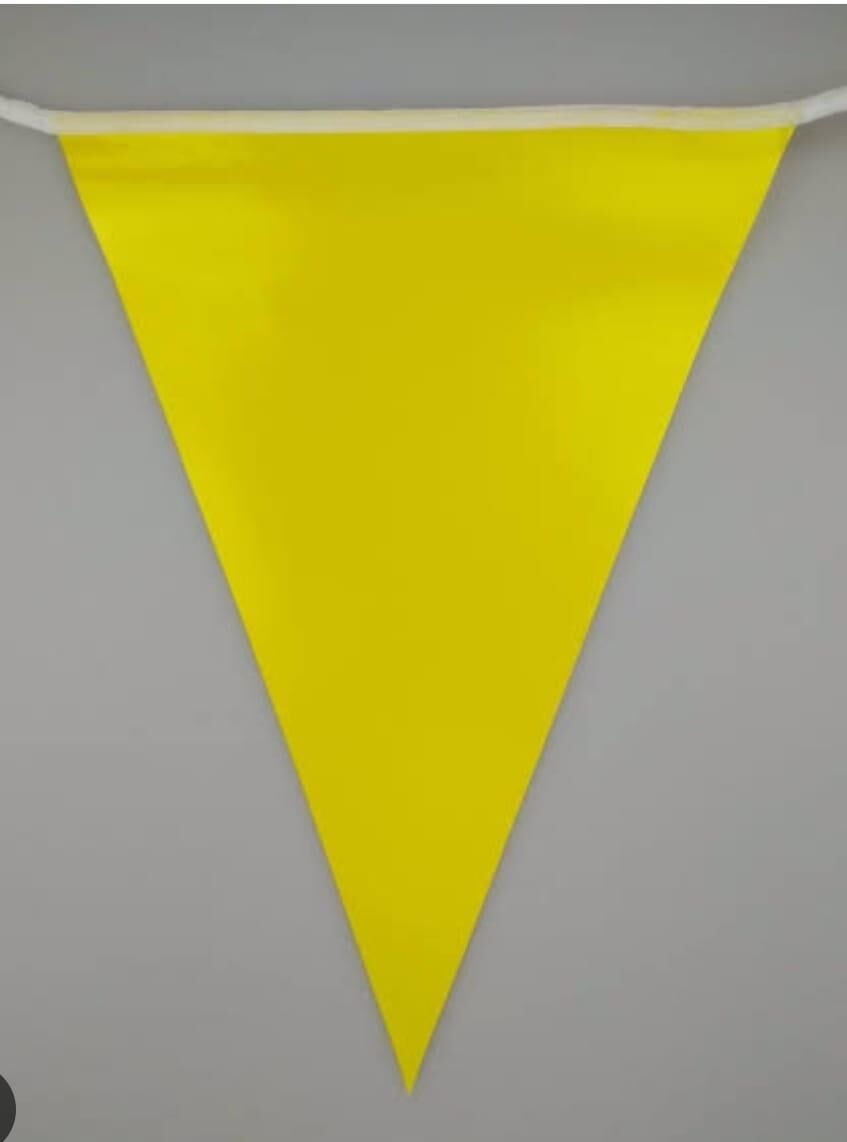 FLAMA ÜÇGEN TEMALI DÜZ SARI