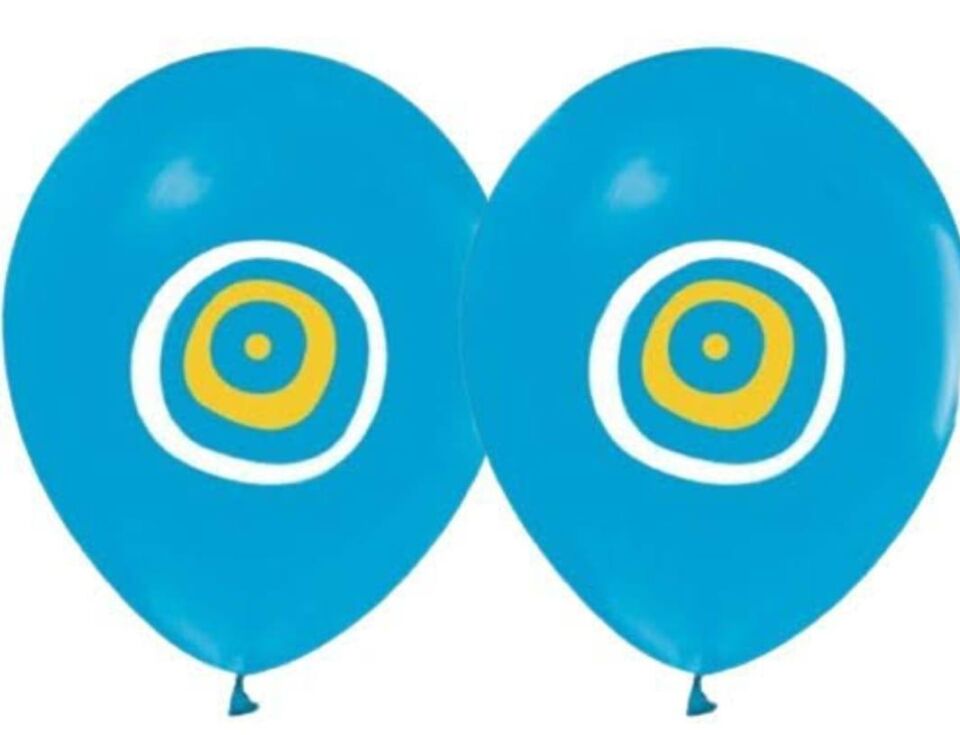 BALON BASKILI NAZARLI MAVİ 100'LÜ