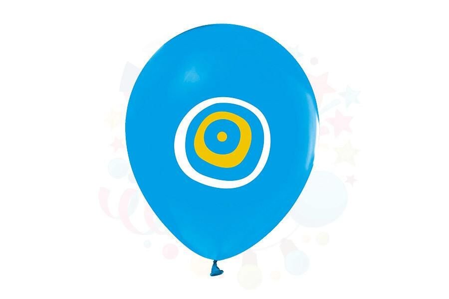 BALON BASKILI NAZARLI MAVİ 100'LÜ