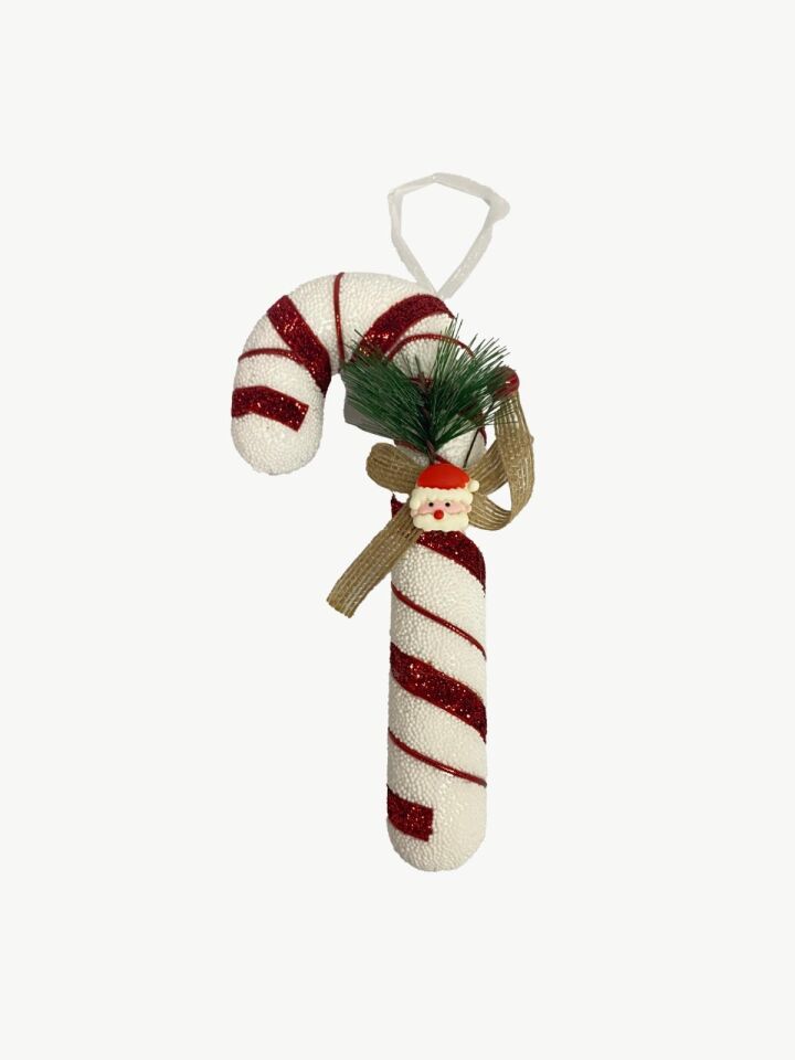 NOEL DEKORASYON SÜSLÜ BASTON STRAFOR 33CM