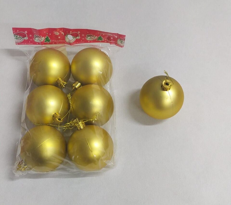 TOP SÜS 6 CM 6 LI MAT  ALTIN