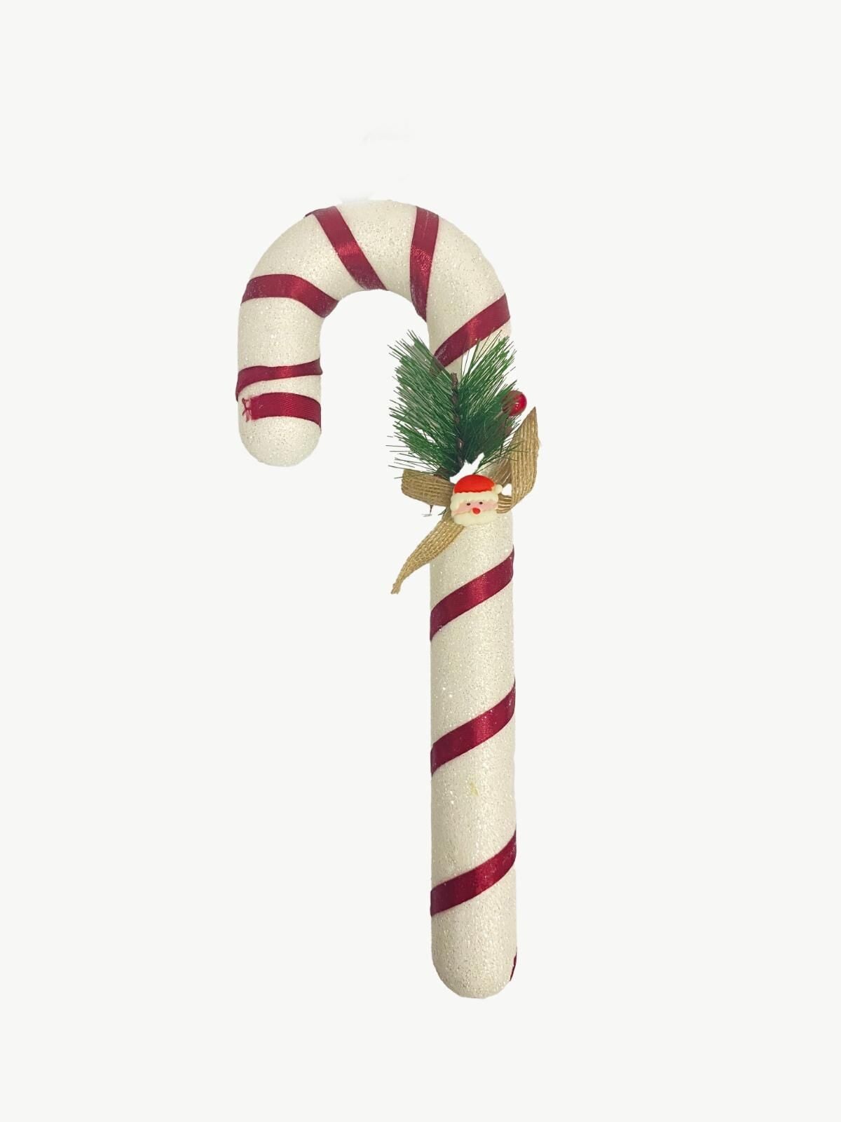 NOEL DEKORASYON SÜSLÜ BASTON STRAFOR 20 CM