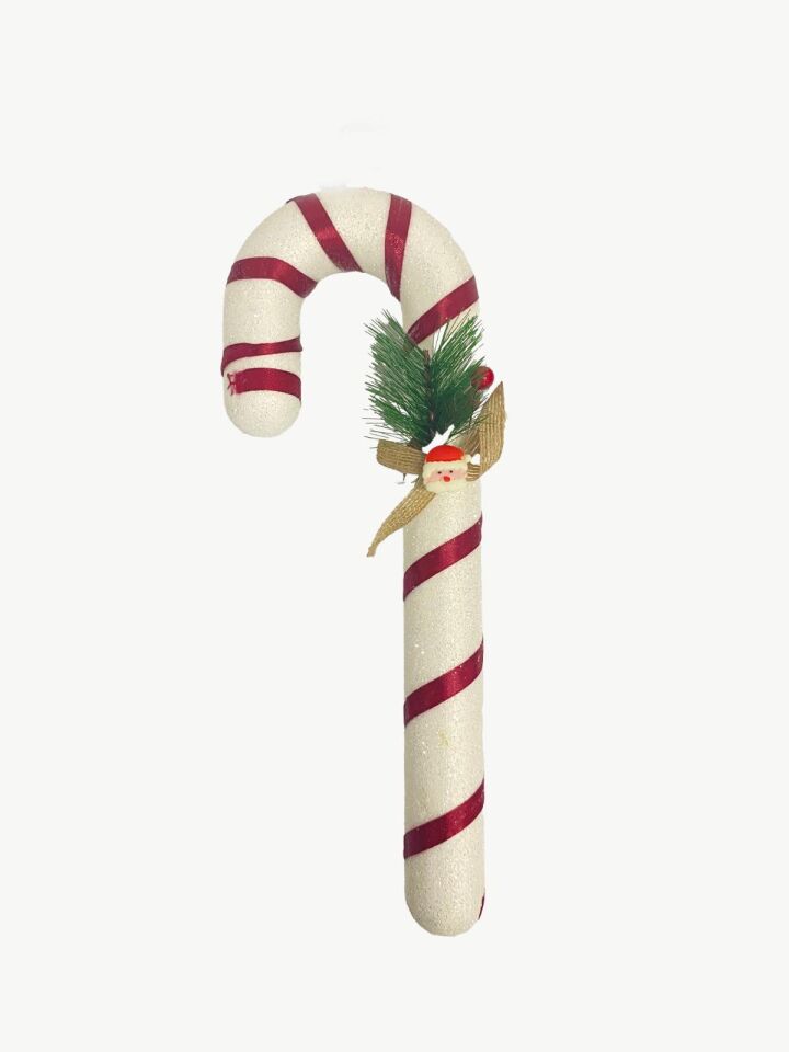 NOEL DEKORASYON SÜSLÜ BASTON STRAFOR 20 CM