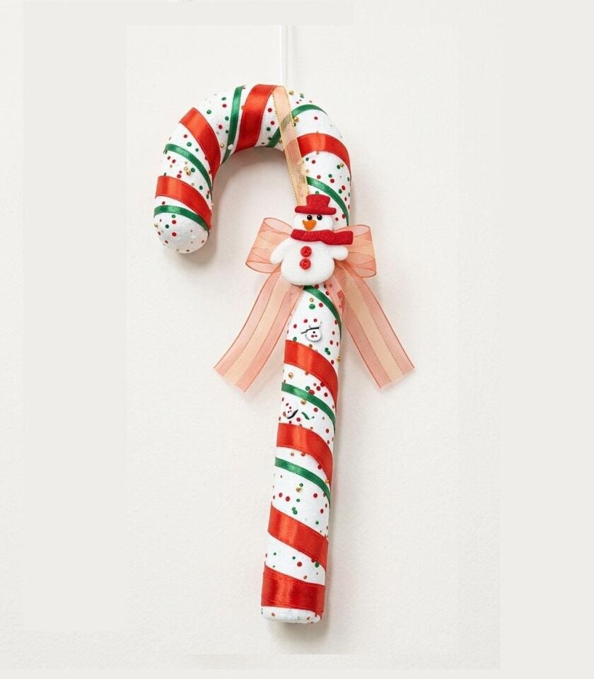 NOEL DEKORASYON SÜSLÜ BASTON STRAFOR 50 CM