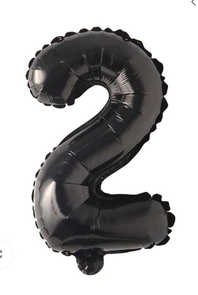 BALON FOLYO 40'' RAKKAM SİYAH 2 GRABO