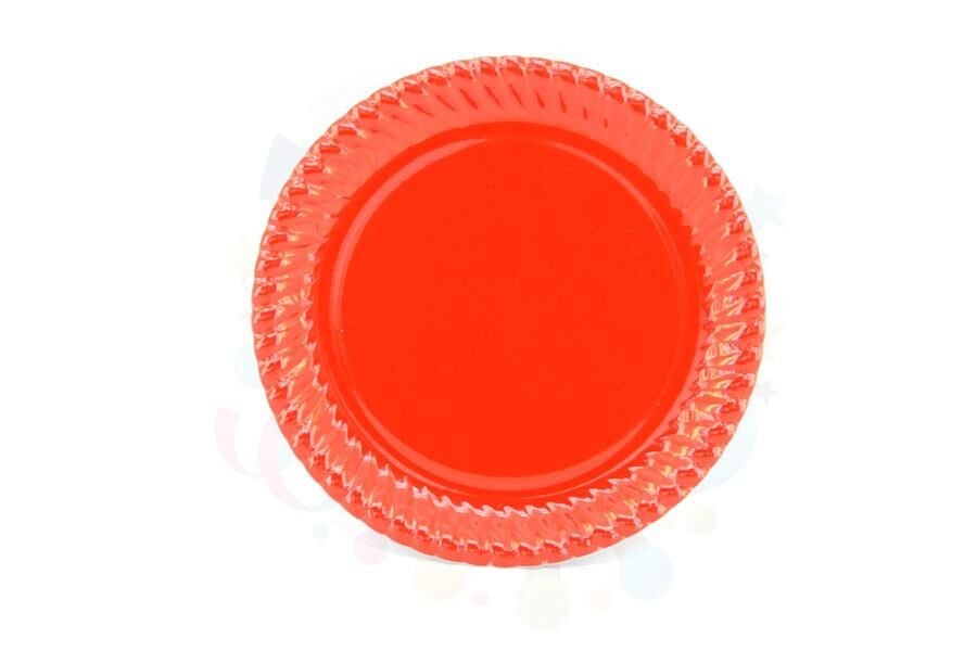 TABAK KARTON RENKLİ  23cm. 8'Lİ KIRMIZI
