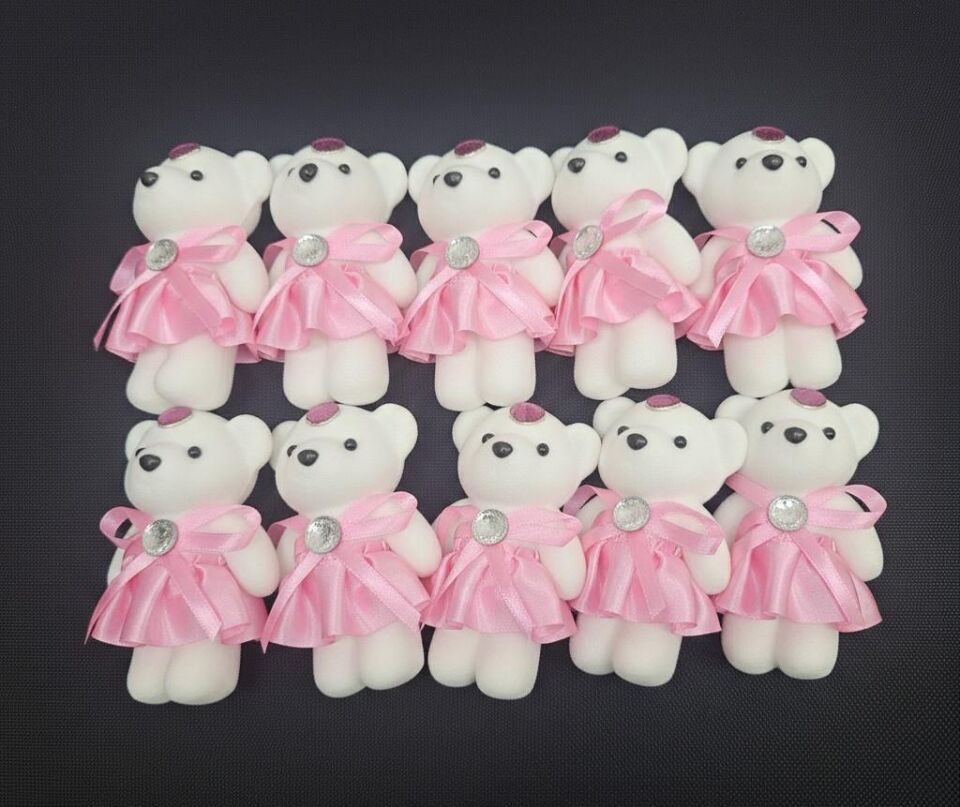 AYICIK FLOK ETEKLİ PEMBE 11 CM 10 LU