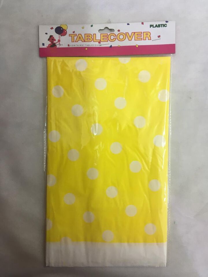 MASA ÖRTÜSÜ PUANTİYELİ SARı BEYAZ 108*180cm
