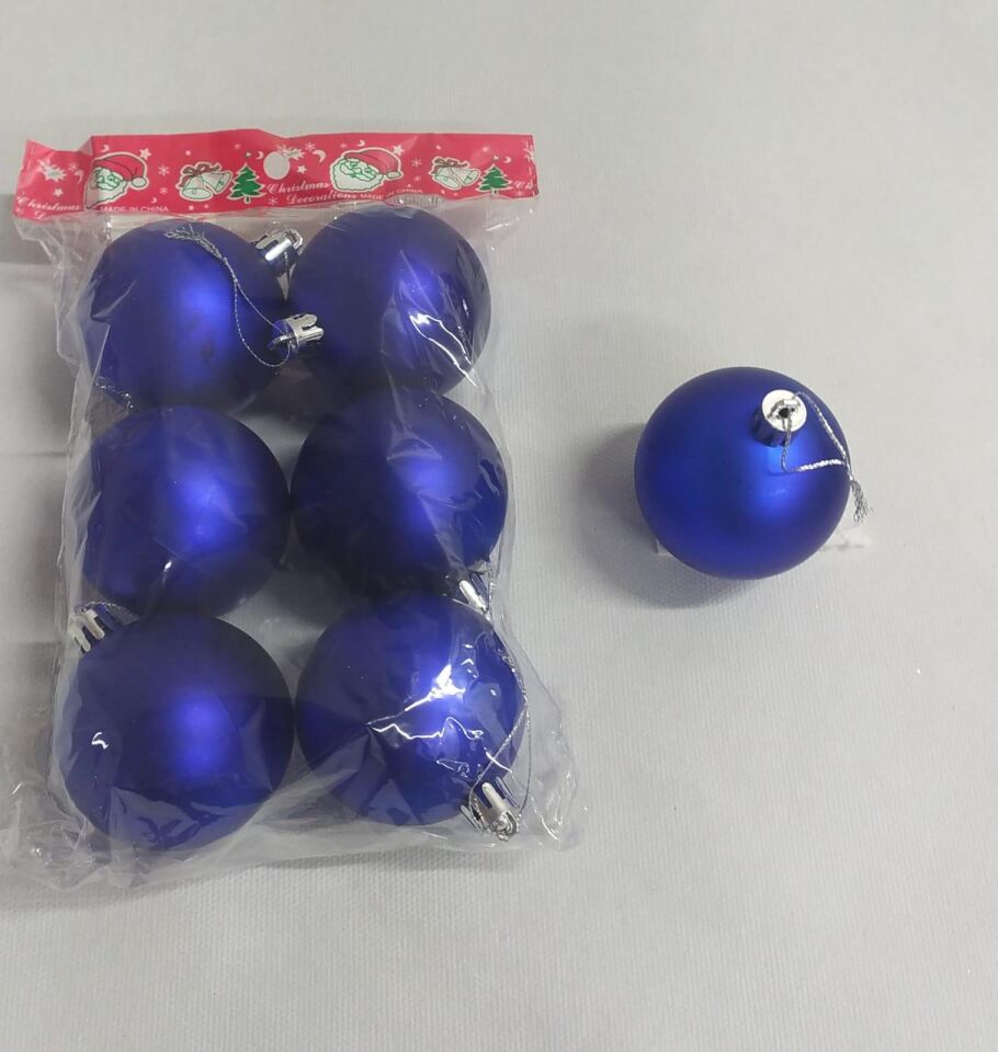 TOP SÜS 6 CM 6 LI MAT  MAVİ
