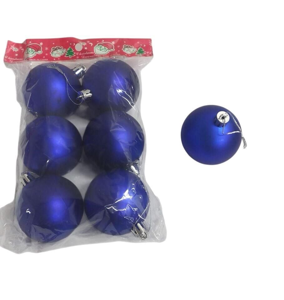 TOP SÜS 6 CM 6 LI MAT  MAVİ