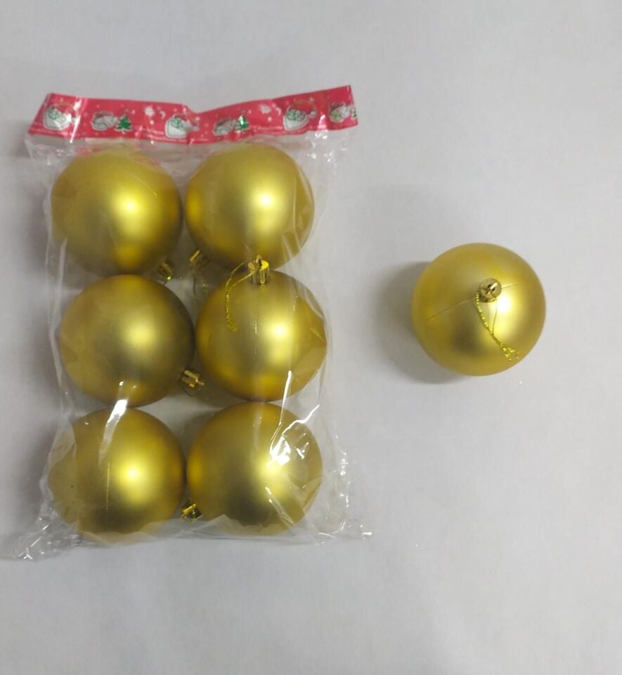 TOP SÜS 8 CM 6 LI MAT  ALTIN