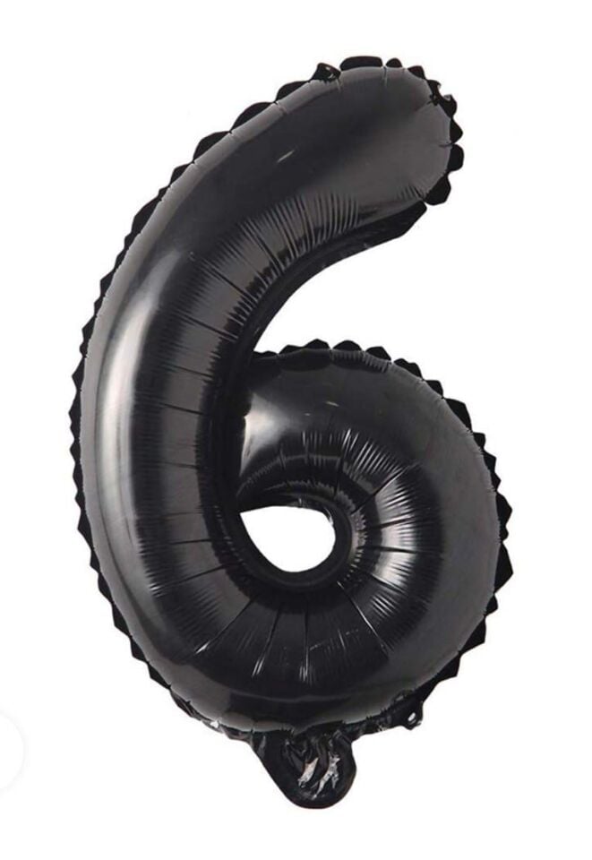 BALON FOLYO 40'' RAKKAM SİYAH 6 GRABO