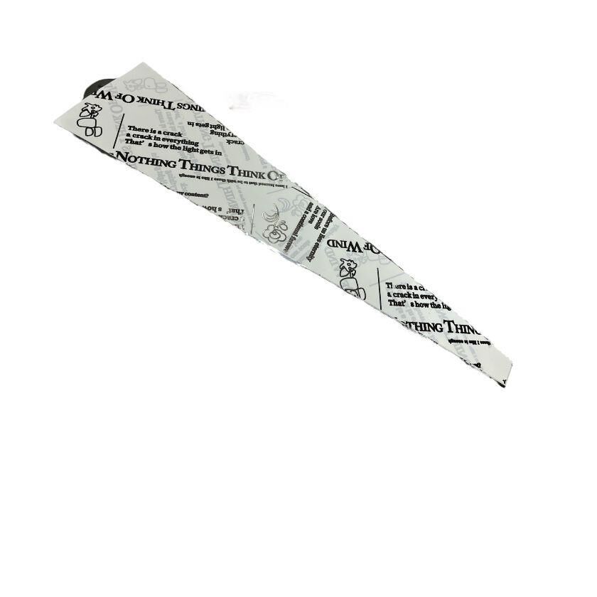 TEK GÜLLÜK OPP ÜÇGEN GAZETE BASKILİ BEYAZ  50 Lİ