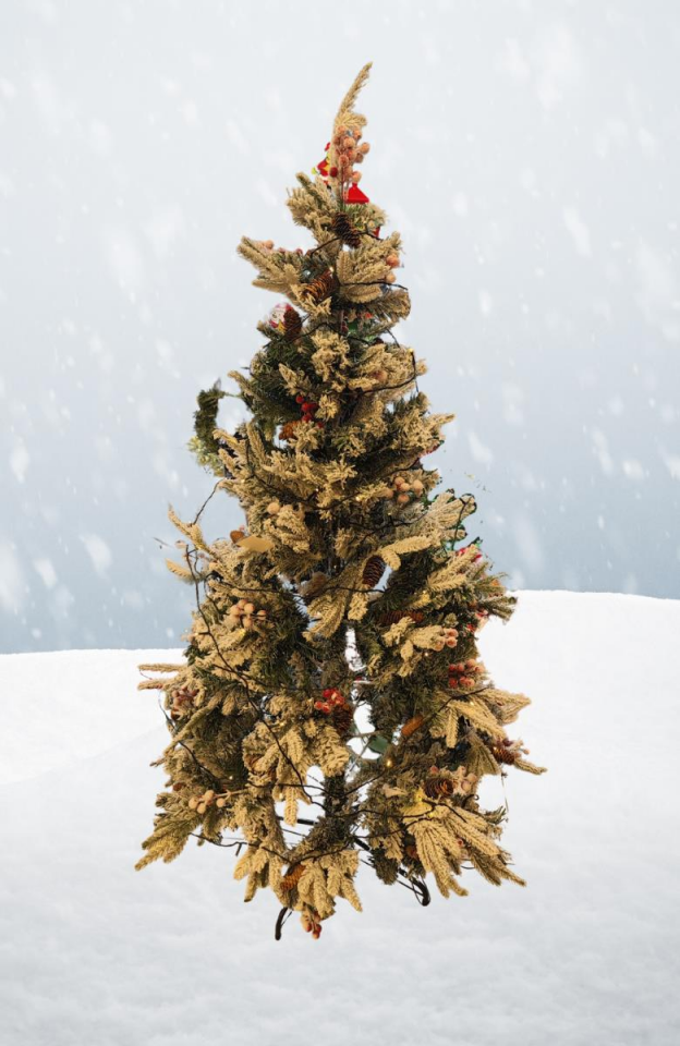 ÇAM AĞACI KARLI ÇOK  SÜSLÜ  650 DAL M.AYAK 150CM